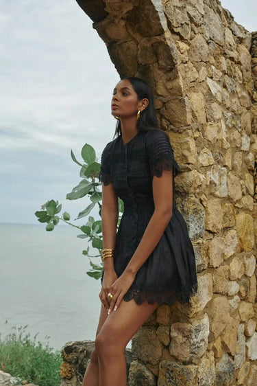 Violetta Dress in Black-Dress-Waimari-Debs Boutique